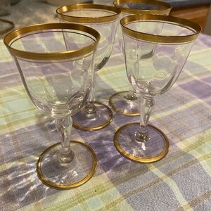 Crown Crystal Cape Cod Cordial Glass Set of 4
